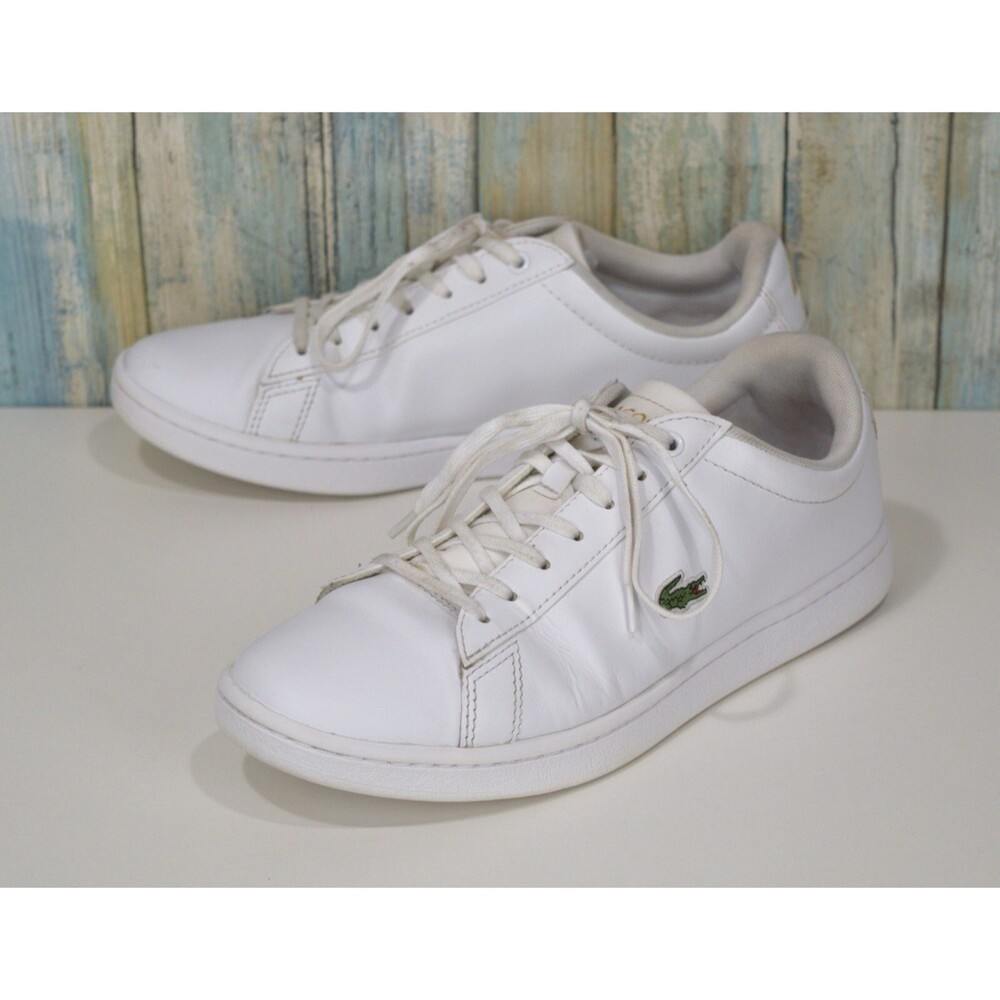 Lacoste Hydez Women's Size 9 White Leather Sneakers